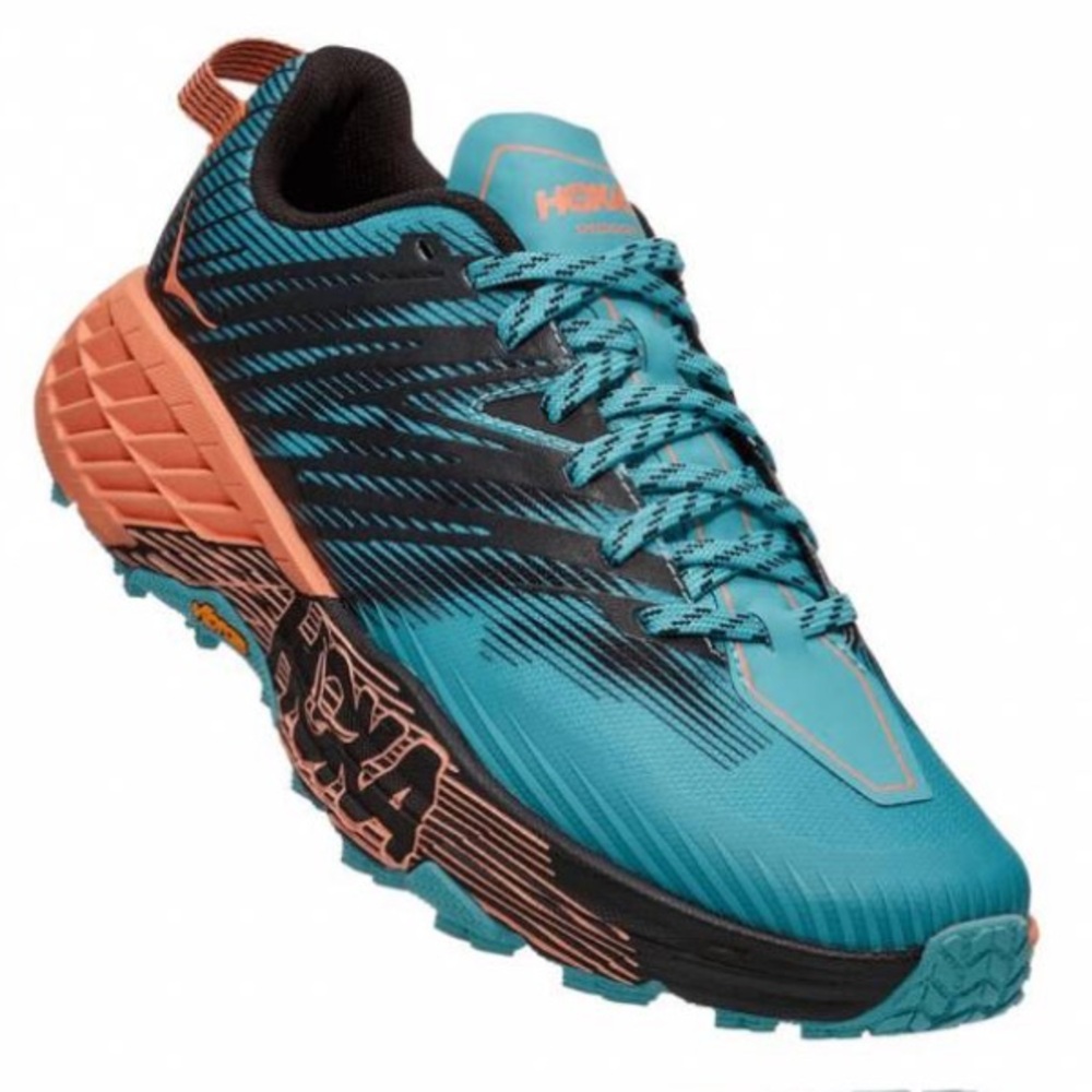 HOKA Speedgoat 4 Trail Running Walking Athletic Sneakers Shoes 6.5 Blue